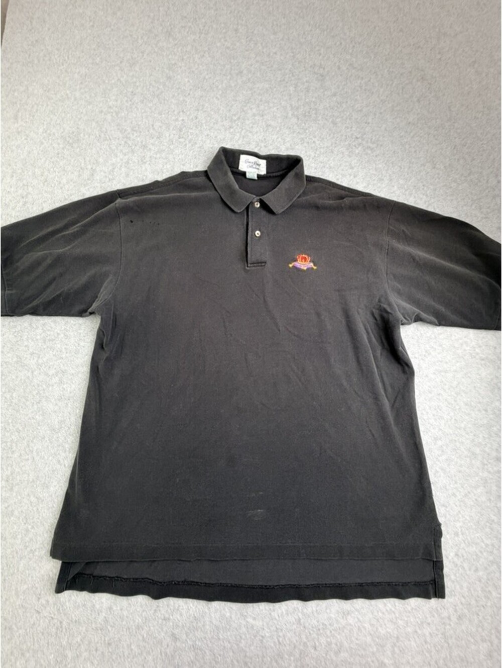 Crown Royal Collection Mens Polo Shirt XXL Black Combed Cotton Short Sleeve